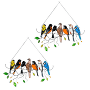 Birds Stained Glass Window Hangings - Libiyi